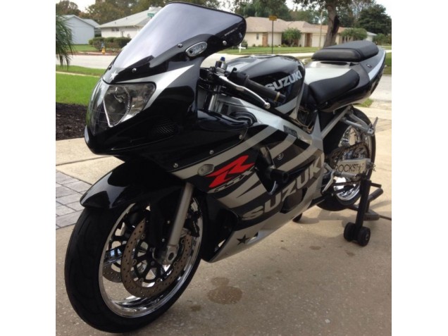 2001-2003 Silver Glossy Black Red Suzuki GSXR 600/750 Motorcycle Fairing Kit