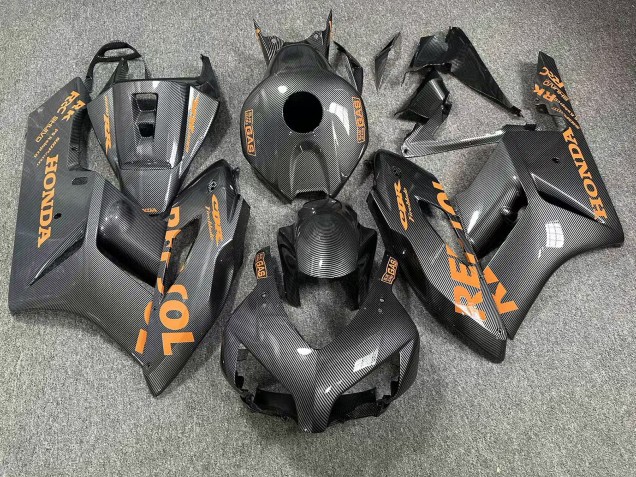 2004-2005 Carbon Fibre Style Black Gold Repsol Honda CBR1000RR Motorcycle Fairing Kit