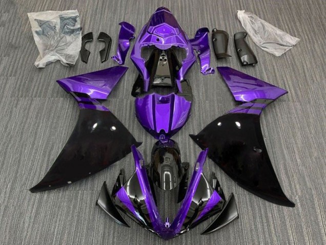 2009-2011 Glossy Black Purple Yamaha YZF 1000 R1 Motorcycle Fairings