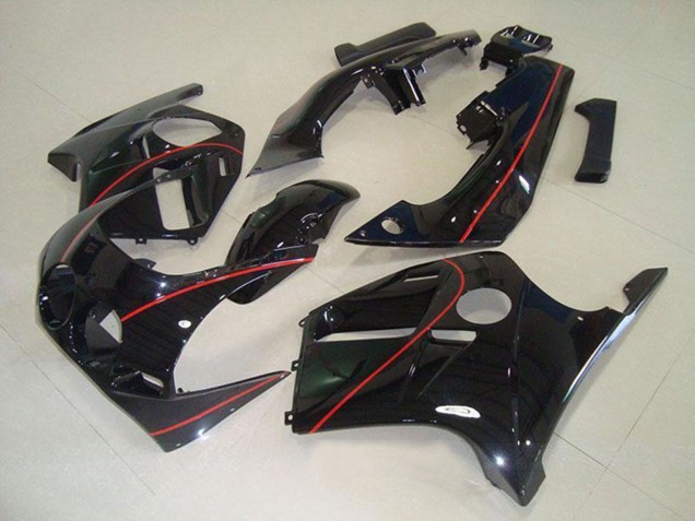 1988-1989 Glossy Black Red Line Honda CBR250RR MC19 Motorcycle Fairings