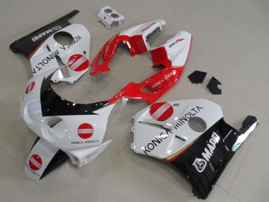 1990-1998 White Red Glossy Black Konica Minolta Honda CBR250RR MC22 Motorcycle Fairings