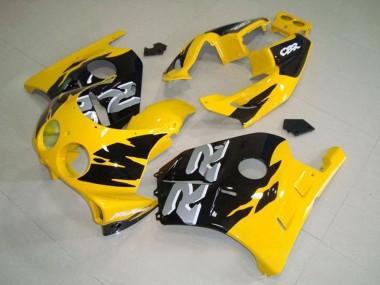 1990-1998 Yellow Glossy Black Honda CBR250RR MC22 Motorcycle Fairing