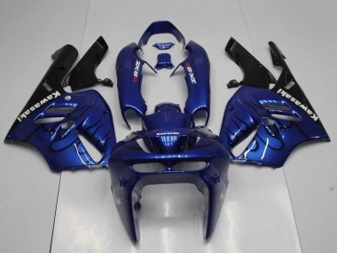 1994-1997 Blue Black Flame Kawasaki ZX9R Motorcycle Fairings