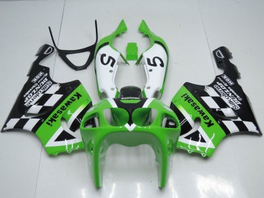 1996-2003 Green White Black 5 Kawasaki ZX7R Motorcycle Fairings
