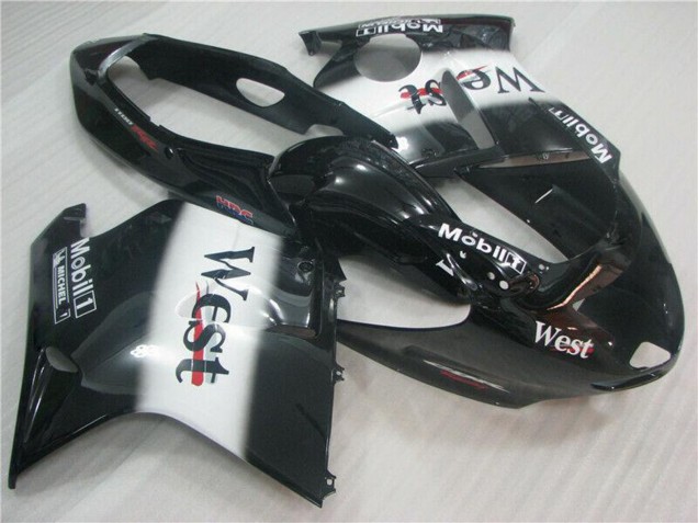 1996-2007 Glossy Black White West Honda CBR1100XX Motorcycle Fairings
