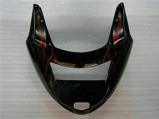 1996-2007 Glossy Black Red Flame Honda CBR1100XX Abs Motorcycle Fairing