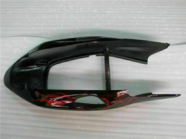 1996-2007 Glossy Black Red Flame Honda CBR1100XX Abs Motorcycle Fairing