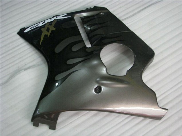 1996-2007 Glossy Black Silver Flame Honda CBR1100XX Motorcycle Fairings