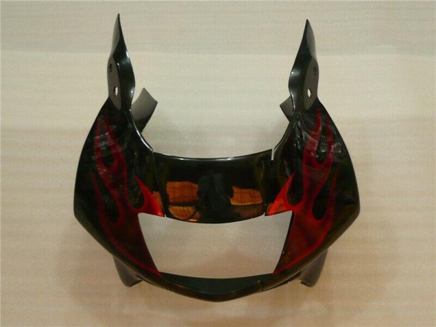 1995-1996 Glossy Black Red Flame Honda CBR600 F3 Motorcycle Fairings
