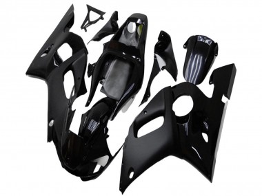 1998-2002 Glossy Black Matte Black Yamaha YZF R6 Motorcycle Fairings