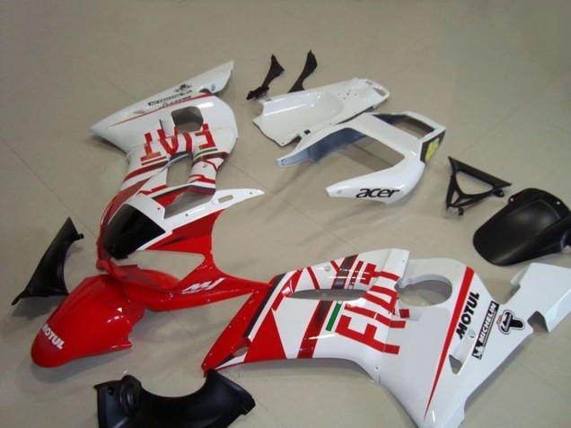 1998-2002 White Red Fiat Motul Michelin Yamaha YZF R6 Motorcycle Fairings