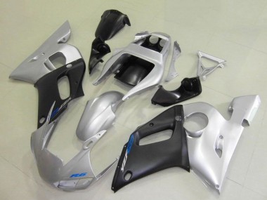 1998-2002 Silver Matte Black Blue Decal Yamaha YZF R6 Motorcycle Fairings