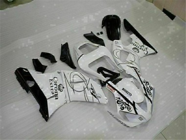 2000-2001 White Black Corona Extra Yamaha YZF R1 Motorcycle Fairings