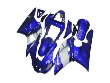 2000-2001 Blue White Yamaha YZF R1 Motorcycle Fairing