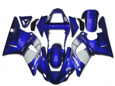 2000-2001 Blue White Yamaha YZF R1 Motorcycle Fairing