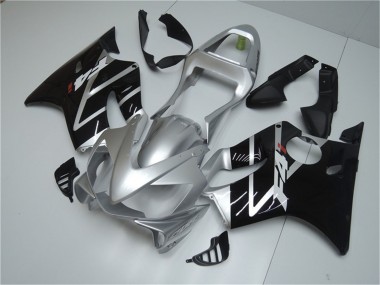 2001-2003 Silver Glossy Black Honda CBR600 F4i Motorcycle Fairing