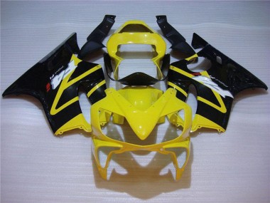 2001-2003 Yellow Glossy Black Honda CBR600 F4i Motorcycle Fairing
