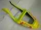 2001-2003 Yellow Orange Glossy Black Rossi 46 Honda CBR600 F4i Motorcycle Fairings
