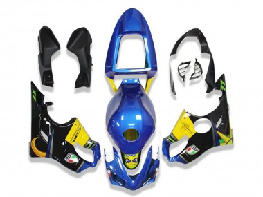 2001-2003 Blue Yellow Glossy Black Shark Honda CBR600 F4i Motorcycle Fairings
