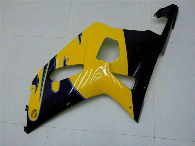 2001-2003 Yellow Dark Blue Glossy Black Suzuki GSXR 600/750 Motorcycle Fairings