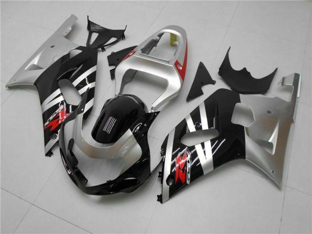 2001-2003 Silver Glossy Black Red Suzuki GSXR 600/750 Motorcycle Fairings