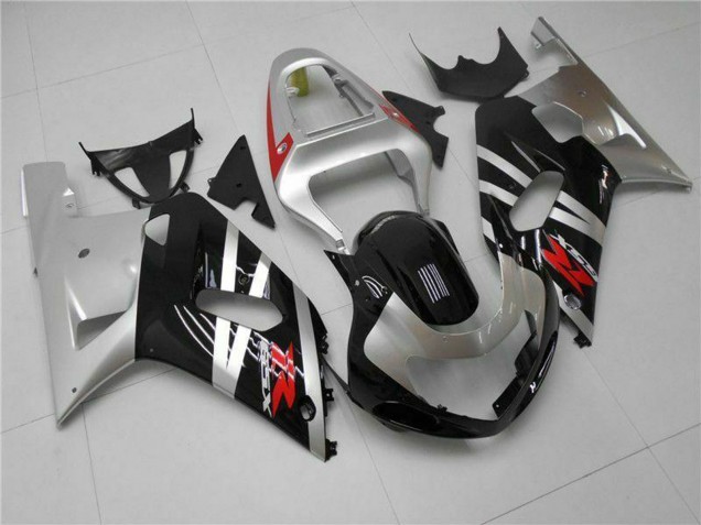 2001-2003 Silver Glossy Black Red Suzuki GSXR 600/750 Motorcycle Fairings