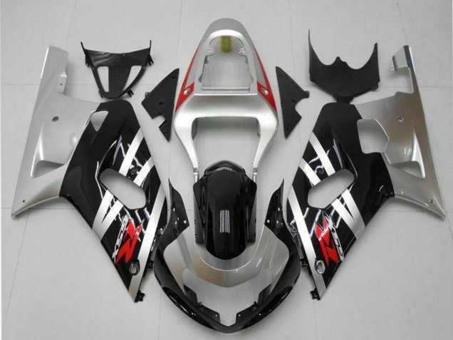 2001-2003 Silver Glossy Black Red Suzuki GSXR 600/750 Motorcycle Fairings