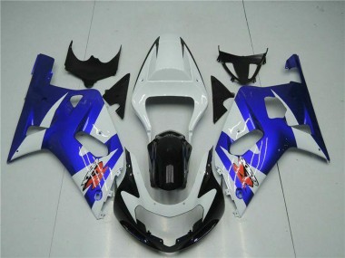 2001-2003 White Blue Black Suzuki GSXR 600/750 Motorcycle Fairings