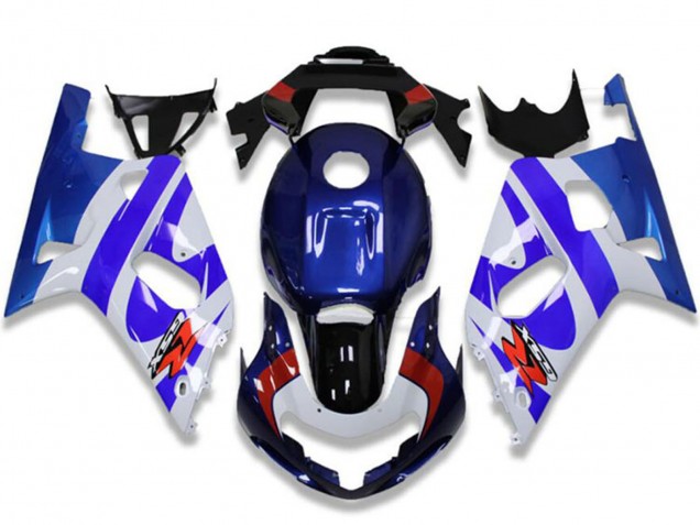2001-2003 White Blue Red Black Suzuki GSXR 600/750 Motorcycle Fairings