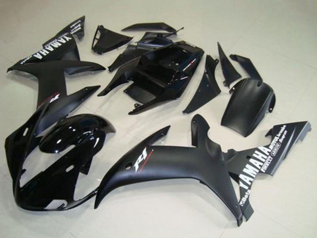 2002-2003 Glossy Black Matte Black White Decals Yamaha YZF R1 Motorcycle Fairings