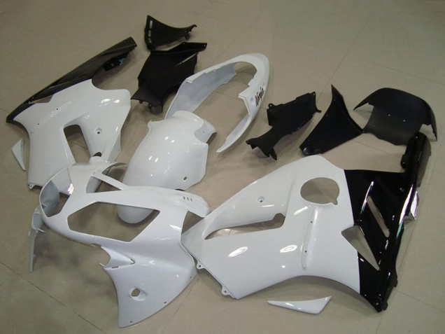 2002-2006 White Glossy Black Kawasaki ZX12R Motorcycle Fairing
