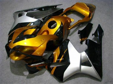 2003-2004 Silver Gold Glossy Black Honda CBR600RR Motorcycle Fairing