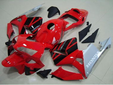 2003-2004 Red Silver Glossy Black Honda CBR600RR Motorcycle Fairings