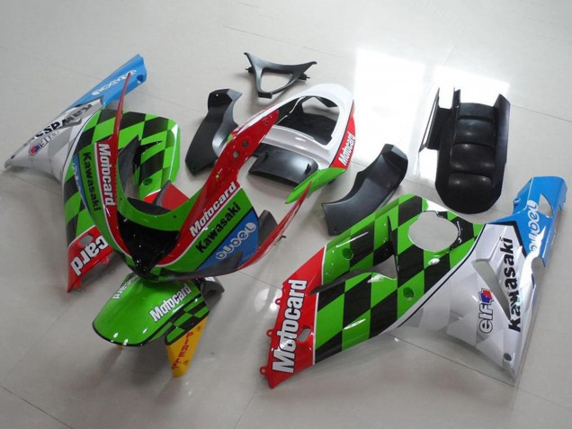 2003-2004 White Red Green Blue Black Motocard Kawasaki ZX6R Motorcycle Fairings