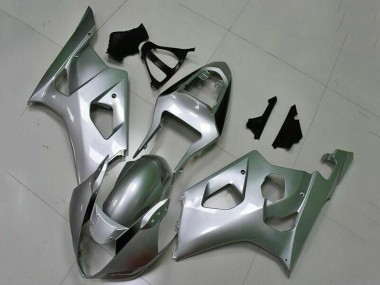 2003-2004 Silver Suzuki GSXR 1000 Motorcycle Fairings