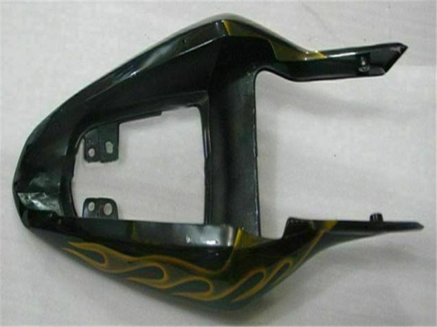 2003-2004 Glossy Black Gold Flame Suzuki GSXR 1000 Motorcycle Fairings