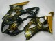 2003-2004 Glossy Black Gold Flame Suzuki GSXR 1000 Motorcycle Fairings