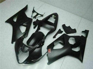 2003-2004 Matte Black Red Suzuki GSXR 1000 Motorcycle Fairings