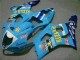 2003-2004 Blue White Yellow Rizla Suzuki GSXR 1000 Motorcycle Fairings