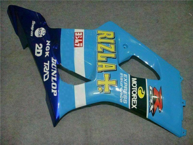 2003-2004 Blue White Yellow Rizla Suzuki GSXR 1000 Motorcycle Fairings