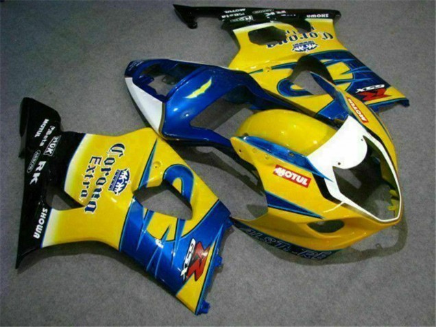 2003-2004 Yellow Blue White Red Corona Motul Suzuki GSXR 1000 Motorcycle Fairings