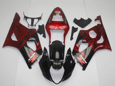2003-2004 Red Glossy Black Suzuki GSXR 1000 Motorcycle Fairing