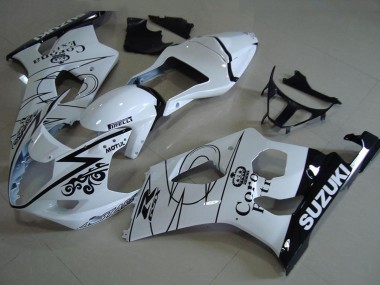 2003-2004 White Black Corona Suzuki GSXR 1000 Motorcycle Fairings