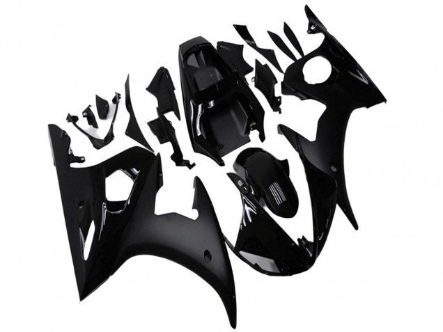 2003-2004 Glossy Black Matte Black Yamaha YZF R6 Motorcycle Fairings