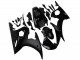 2003-2004 Glossy Black Matte Black Yamaha YZF R6 Motorcycle Fairings