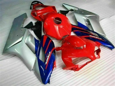 2004-2005 Silver Red Blue Black Stripe Honda CBR1000RR Motorcycle Fairings