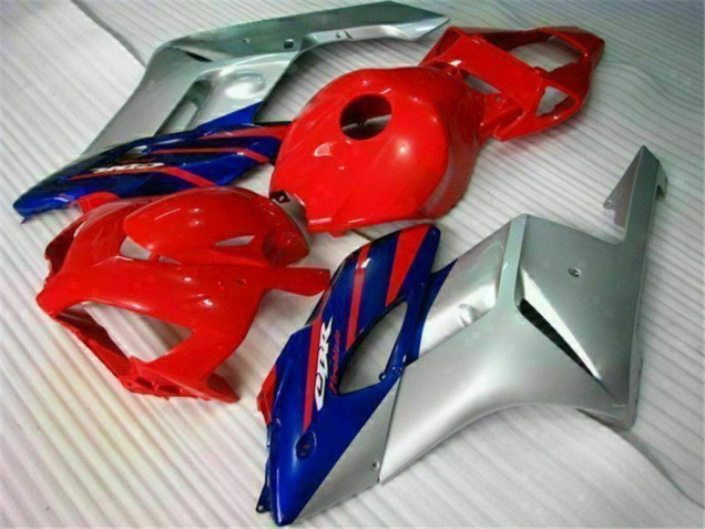 2004-2005 Silver Red Blue Black Stripe Honda CBR1000RR Motorcycle Fairings