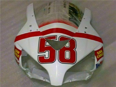 2004-2005 White Red Yellow San Carlo 58 Honda CBR1000RR Motorcycle Fairings