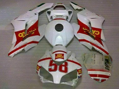 2004-2005 White Red Yellow San Carlo 58 Honda CBR1000RR Motorcycle Fairings