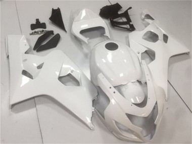 2004-2005 Glossy White Suzuki GSXR 600/750 Motorcycle Fairings